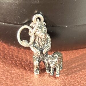 Vintage 925 Sterling Silver Mama Bear & Cub Pendant